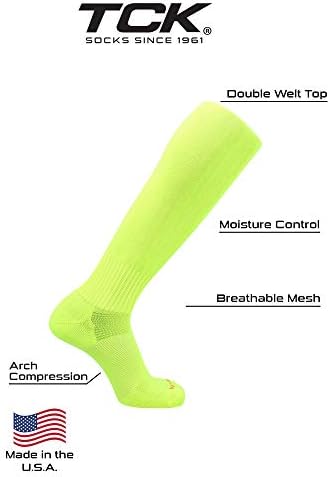 Футболни чорапи TCK Финал - момчета или Момичета - Мъжки или Женски - Допълнително напречната стречинг за защита на