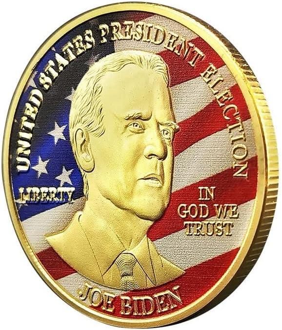 2020 Възпоменателна монета 46-ти президент на САЩ Байдън Златен цвят Challenge Монети Златни монети с Колекционерска