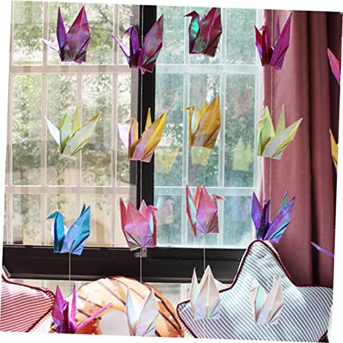Abaodam 100шт Оригами и Хартиени Птици Хартиена Птица Венец Оригами и Хартиени Кранове Декор на Масата за Хранене Ръчен
