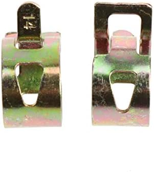 LEORX Извити Скоби Горивния Маркуч Скоби за въздушна тръба Крепежни елементи 60шт (7 мм, 10 мм, 11 мм, 14 мм и 16 мм