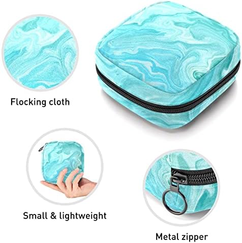 Чанта За съхранение на Хигиенни Кърпички, Художествена Мраморна Синя Преносима Чанта за Менструални Тампони