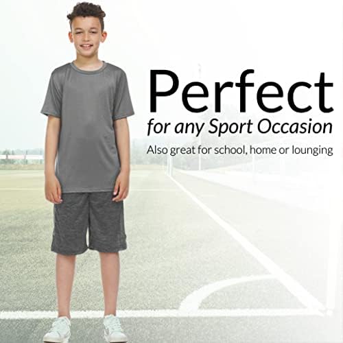 Тениска за активна почивка за момчетата - Быстросохнущий Спортен топ За тренировки с кръгло деколте и къс ръкав, 5