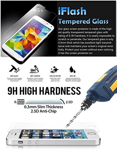 Защитно фолио от закалено стъкло IFLASH (5 опаковки) за Apple iPhone 8 4,7 инча / iPhone 7 4,7 инча - Прозрачна и Кристално Чиста / Заоблени ръбове 2.5 D / Твърдост 9H / Защита от надраскван