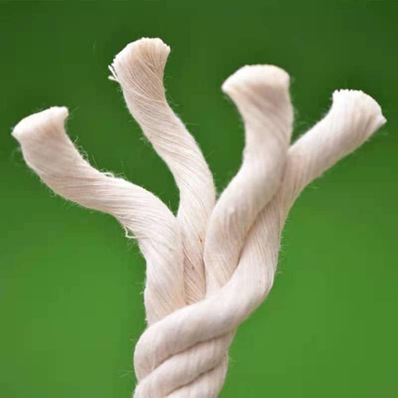 Въже от естествен памук (3/8 инча x 165 фута), Мека Бяла Въже за Бродерия, Закачалки за растенията, Хамак,