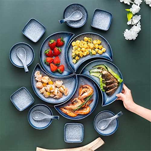 Комплект Чинии ZHUHW Moon Platter Керамична Чиния В Японски Стил Търговски Комбинация Маса за Среща в новогодишна Вечеря