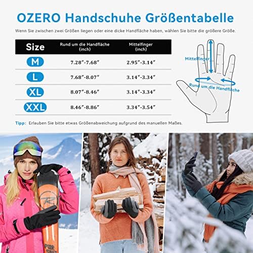 Зимни ръкавици OZERO за жени - Ветрозащитная Термозащитная Велосипедна Ръкавица със Сензорен екран за текстови съобщения