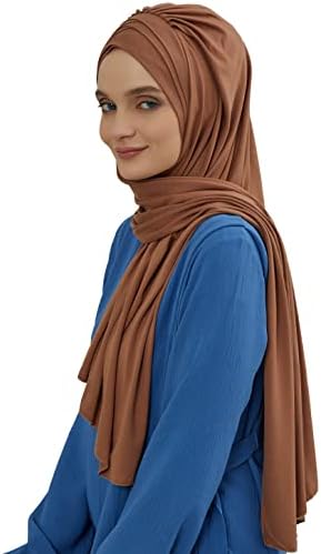 Хиджаб Aisha's Design Instant за мюсюлманки, Тюрбан от напречни връзки Джърси от 95% памук, Готови за носенето на Шал