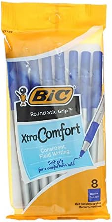 Bic GSMGP81-синя кръгла химикалка писалка Stic Ultra Grip 8 бр.