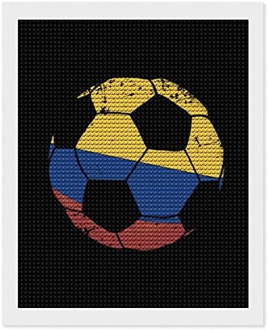 Колумбийски Флаг Футбол Потребителски Диамантени Комплекти За Рисуване Художествена Картина на Номера за Украса