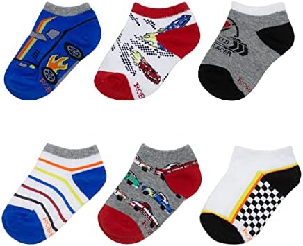 Детски/Младежки Памучни чорапи Robeez No Show Rich за ежедневието, 6 опаковки, За момичета, Момчета, Унисекс, 1-6 години