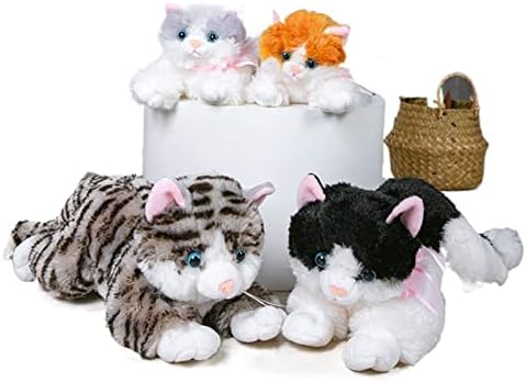 JrenBox Плюшени Играчки Имитативната Кукла Плюшени играчки Ще се Нарича Котка Кукла Пет Cat Pillow (Цвят: Бяло коте, размер: 30 см)