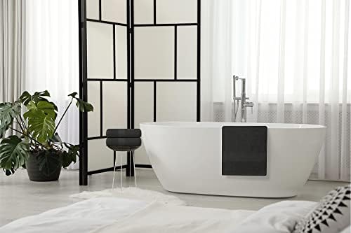 Хавлии за баня, SOFTEX Linen 6 опаковки Сив цвят 24x48, меки, плюшени, бързо съхнещи, Абсорбиращи с най-високо