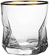 Стъклена чаша Творчески Чаши за Пиене, Битови Геометрично Стъкло, Чаша за Уиски, Чаши за вода, Мляко, сок Кухненски Чаши Чаши за пиене (Цвят: B размер: голям)