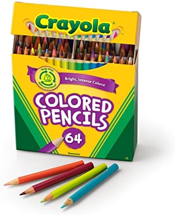 Цветни пастели Crayola Mini (Цветовете може да варират), за да проверите за colorization за деца, брой 64 бр. Подарък