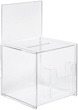 Рекламна кутия SIGEL VA152 /Кутия за предложения, 21 x 36 x 21 см, Допълнително отделение с вложка за формат А5, Акрилна, Прозрачна