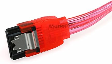 Кабел Monoprice SATA - 2 метра - UV-червен | 6 Gbit/с с фиксирующей капаче от 90 до 180 градуса
