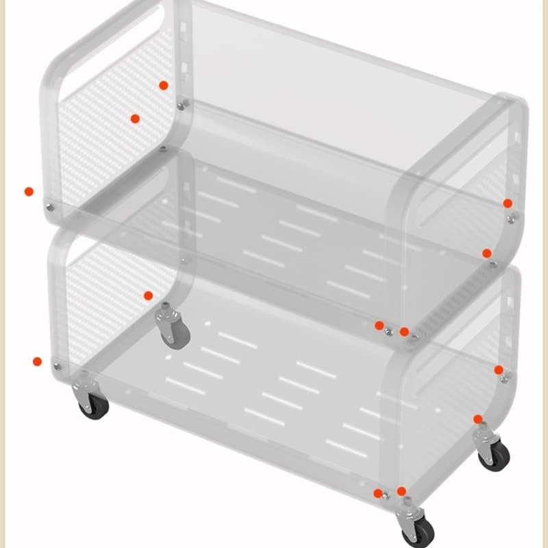 JYDQM Кухненски стойка за съхранение на Подправки 3/4-нива Подова стойка за прибори за Баня, Мултифункционална количка (Цвят: D, размер: 97,5 см. * 40 см)