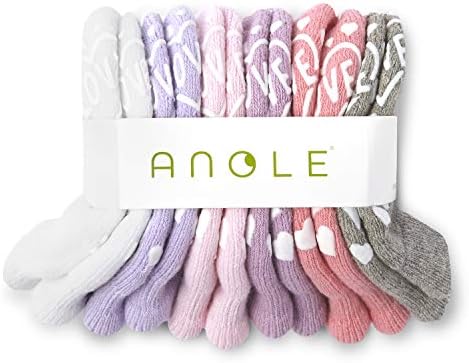 Чорапи LA ACTIVE Anole за новородени и бебета - 6 двойки - Чорапи за момичета и момчета на щиколотках с мека памучна възглавница