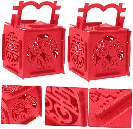 Abaodam 40 бр Китайска Сватбена Кутия шоколадови Бонбони Червени Кутии Подарък Китайски Кутии с шоколадови Бонбони Скоростна Закуски Подаръчни Кутии шоколадови Бонбо