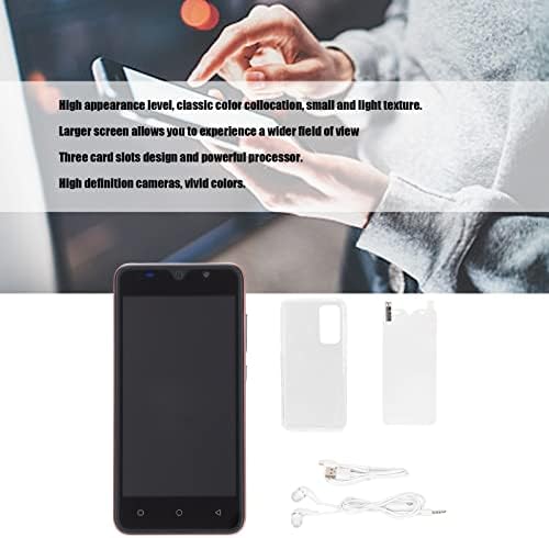 Cuifati Y30S Отключени Android-смартфон, ултра тънък мобилен телефон с две SIM-карти, Разпознаване на лица, оперативна памет 512 MB и Вградена памет 4 GB, 3 слота за карти, HD-камера, 5