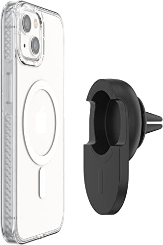 PopSockets Черен калъф за iPhone 12 и калъф за iPhone 12 Pro за MagSafe с перемещаемой прибиращ се дръжка и автомобилен монтиране