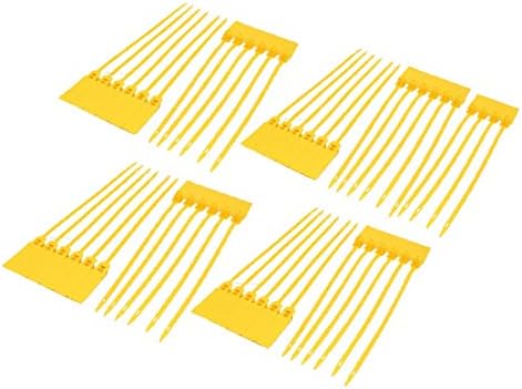 X-DREE 100шт Пластмасов Самоблокирующаяся Етикет с Дължина 400 мм, Кабелен Маркер, Жичен цип, Жълт на цвят (100 единици),