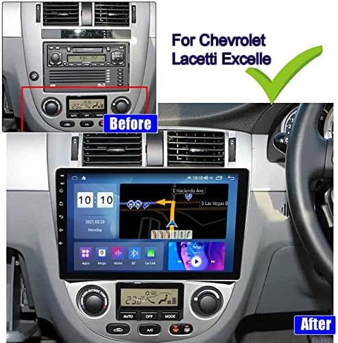 Android 11,0 Кола Стерео GPS Навигация, 2 Din и Замяна за Chevrolet Lacetti Excelle с Carplay Android Auto Bluetooth