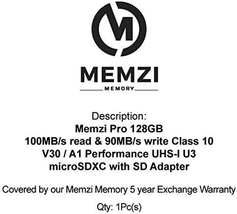 Карта памет MEMZI PRO 128 GB Micro SDXC за мобилни телефони LG G7 One X Пауър 3, G5, Stylo +, Stylo 3 Plus, Q7 - Клас