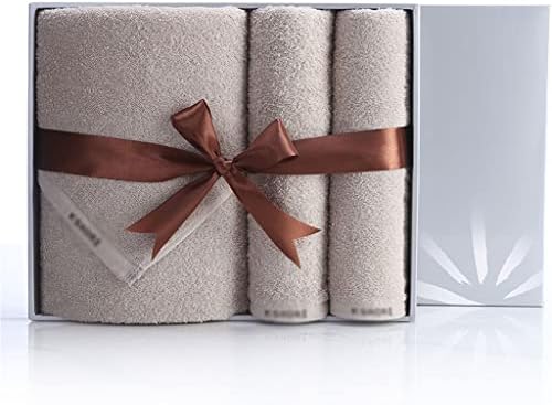CFSNCM Памучни Кърпи Кърпи за баня Комплект от 3 части Подарък Кутия за Бизнес Подарък Домашен Комплект Хавлиени