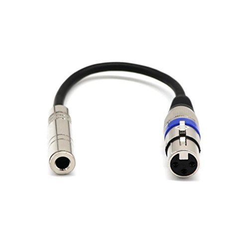 Конектори кабел с микрофон HEIMP 6,35 мм за свързване към XLR с 3 Гнезда за стереозвука