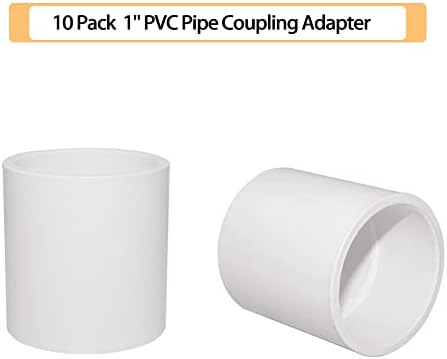 Fitvell 10ШТ 1 PVC Тръбен Фитинг Интерфейсен Адаптер Съединител Тръбен Фитинг Приплъзване (Контакта х на Гнездото) График на 40 Бял Цвят