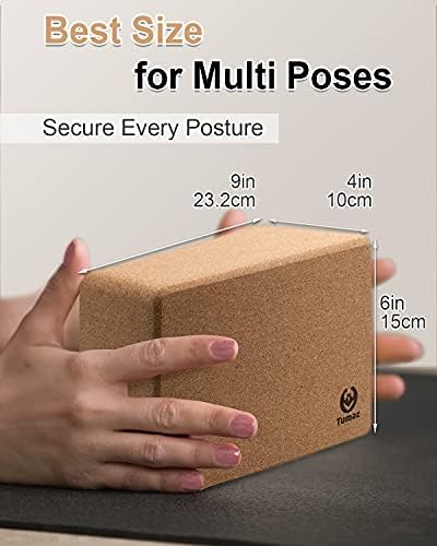 Блокче за йога Tumaz 2 опаковки с набор от ремъците, блокче за йога от пяна EVA с висока плътност или нескользящие