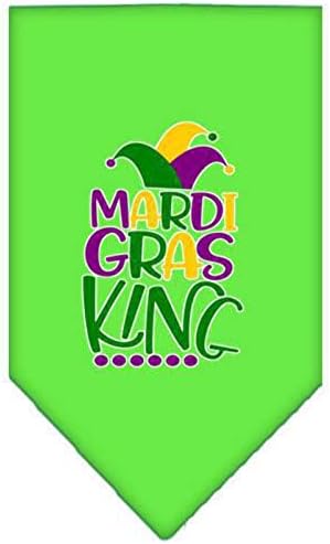 Mirage Пет Product Кърпа Mardi Gras King със Сито Печат Mardi Gras Жълта Малка