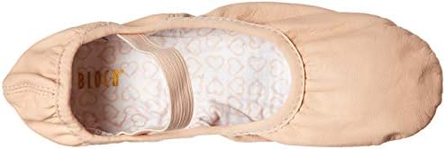Кожени балетные обувки/Чехли Bloch гърлс Dance Belle в пълна подметка, Розови, 12 За дете от САЩ