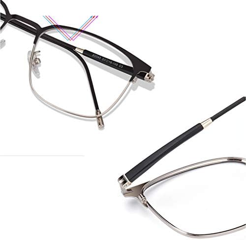 Постепенно Мультифокальные Очила за четене с блокиране на синя светлина, Метални рамки и Лещи от смола, Далечни и Близки Неполяризованные Очила с двойно предназна?