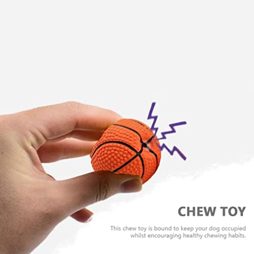 balacoo Креативни Играчки за Дъвчене за Кучета Топката Класически Гумена Баскетболна Моляр за Кучета Скрипучая Играчка