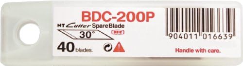 NT Cutter 30-Градусные нож за художествено ножа и Кругорезки, 40 Остриета в опаковка, 1 опаковка (BDC-200P)