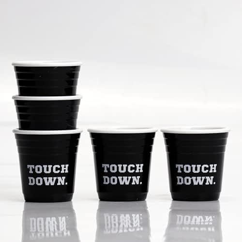 Чадър Tipsy (Комплект от 5 чаши за ТАЧДАУНА в деня на игра на футбол парти - за Многократна употреба, чаши за парти от твърда