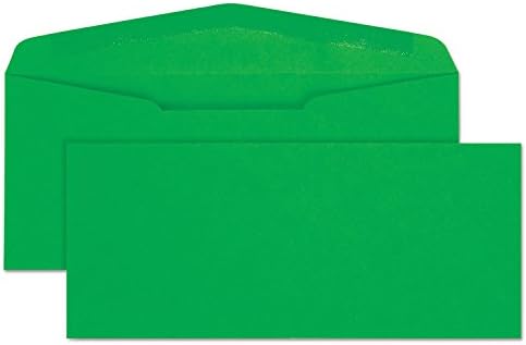 Цветен плик Quality Park 11135, 10,4 1/8 X 9 1/2, зелен, 25 бр. / опаковане.