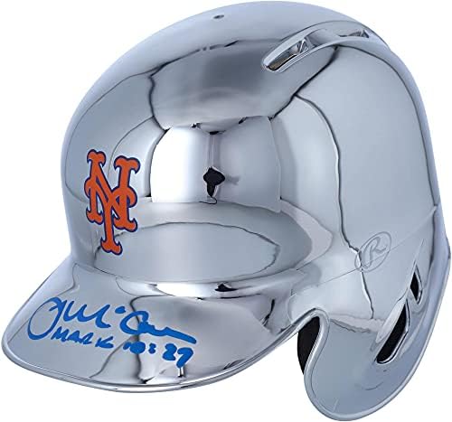 Хром Мини-Вата-каска Джеймс Макканна Ню Йорк Метс с Автограф - Каски MLB с автограф