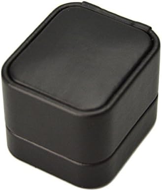 Черна Малка Кутийка За Пръстени От Изкуствена Кожа