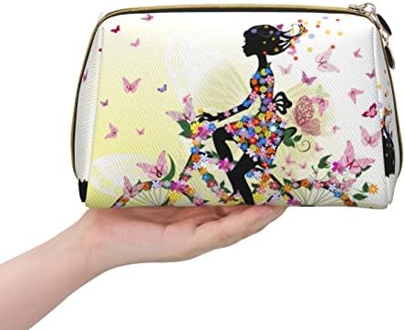 OGNOT/ Велосипедна чанта с принтом Пеперуди за Момичета, Голяма Пътна Косметичка за Чантата си, Преносима Чанта