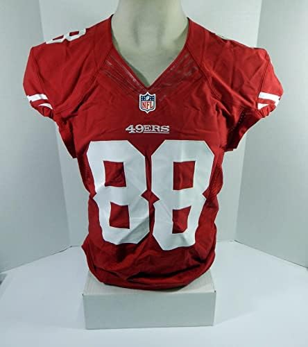 2012 San Francisco 49ers 88 Game Пусна Червената Фланелка 44 DP34828 - Използваните тениски За игри NFL Без подпис