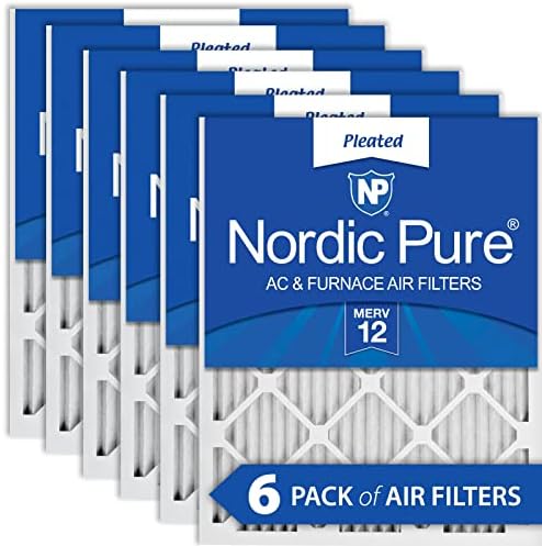 Nordic Pure 16x16x1 MERV 12 Плиссированных Въздушни филтри за печки ac 6 бр. и 14x14x1 MERV 12 Плиссированных
