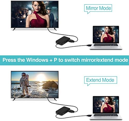 USB Адаптер C за HDMI VGA DVI ДП, Многопортовый 4K-адаптер MOYOON 4 в 1 USB C за MacBook Air, MacBook Pro, XPS и