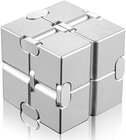 Asbyoi Infinity Cubes Играчки-Неспокойни, Метален Куб-непоседа от алуминиева сплав за възрастни и деца, Играчки-кубчета за