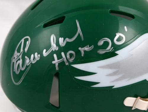 Мини-каска Орли 74-95 Speed с автограф на Харолд Кармайкъл с надпис HOF *Топ-Мини-каски NFL с голографией Бекет