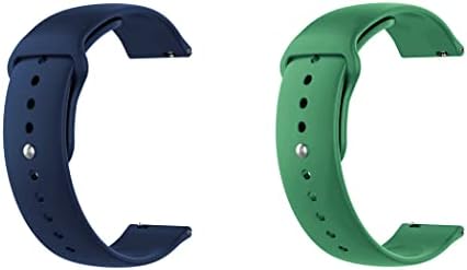 Быстросъемный каишка за часовник ONE ECHELON, съвместим със силикон каишка Garmin Venu Sq 2, заключване на бутона в опаковка 2 (синьо и зелено)
