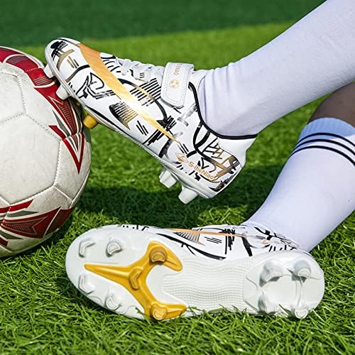 ZVC Детски Футболни Обувки За Момчета и Момичета, Футболни Обувки На Открито С Твърдо покритие Младежки Футболни