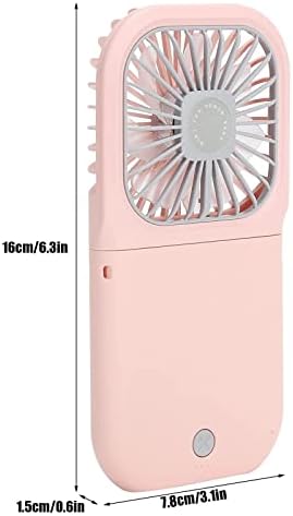 Мини-Шиен Фен LAMPPE, Персонален Охлаждащ вентилатор 6,3 x 3,1 x 0,6 инча, 3 Платна Регулируема USB вентилатор За